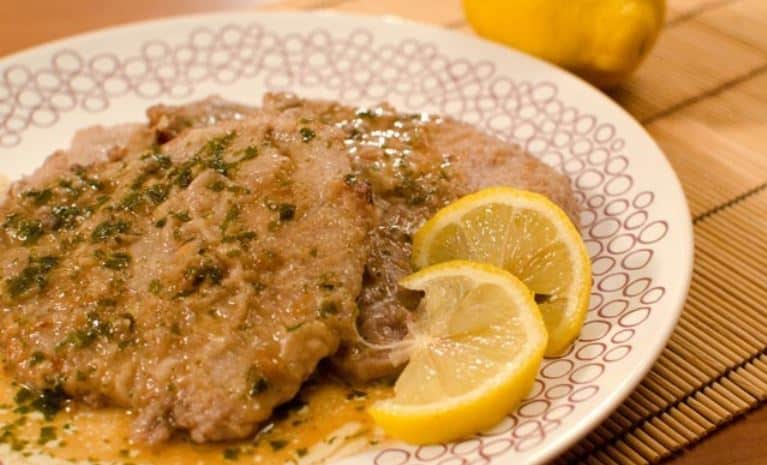 Scaloppine di maiale al vino bianco e limone